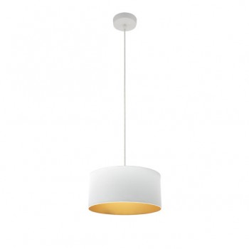 Distribuidor - Lâmpadas Diversas | Colgantes Moderno | COLGANTE ANUSKA 1XE27 BLANCO/BLANCO-ORO REGX30X30 CM Ref: 188693001